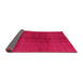 Sideview of Abstract Pink Modern Rug, abs4947pnk