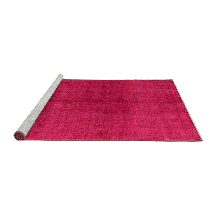 Sideview of Machine Washable Abstract Pink Modern Rug, wshabs4947pnk