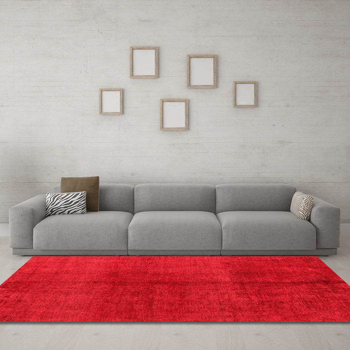Modern Red Washable Rugs