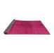 Sideview of Abstract Purple Modern Rug, abs4947pur