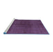 Sideview of Machine Washable Abstract Blue Modern Rug, wshabs4947blu