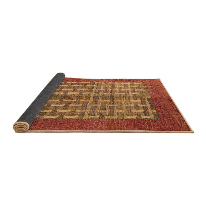 Sideview of Abstract Orange Modern Rug, abs4948