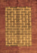 Machine Washable Abstract Brown Modern Rug, wshabs4948brn