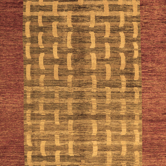 Machine Washable Abstract Brown Modern Rug, wshabs4948brn