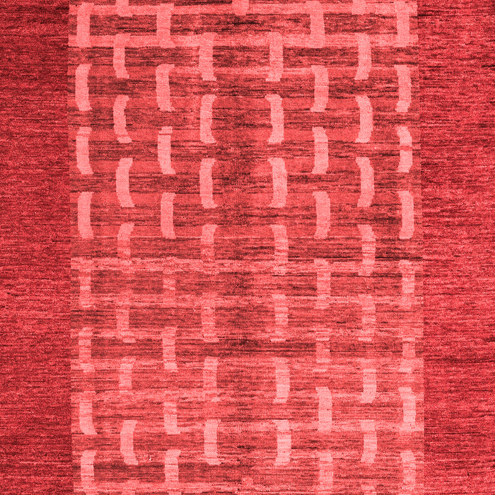 Machine Washable Abstract Red Modern Rug, wshabs4948red