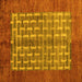 Square Abstract Yellow Modern Rug, abs4948yw