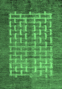 Abstract Emerald Green Modern Rug, abs4948emgrn