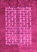 Machine Washable Abstract Pink Modern Rug, wshabs4948pnk