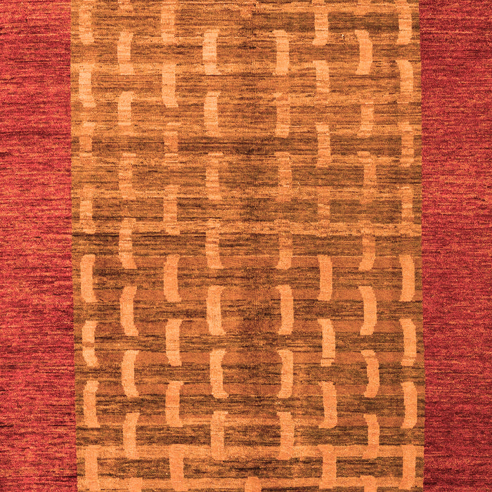 Abstract Orange Modern Rug, abs4948org