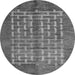 Round Machine Washable Abstract Gray Modern Rug, wshabs4948gry