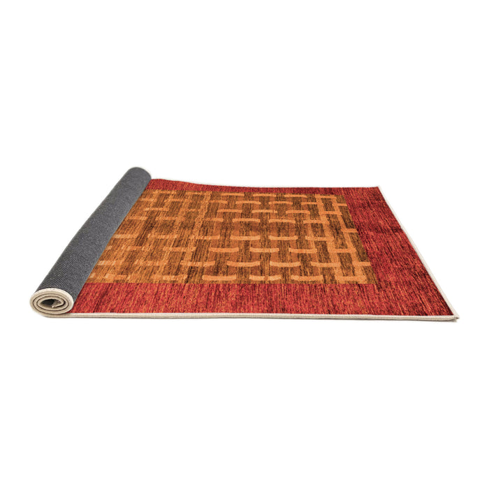 Sideview of Abstract Orange Modern Rug, abs4948org