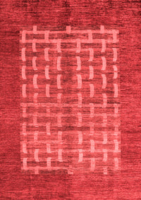 Abstract Red Modern Rug, abs4948red