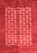 Abstract Red Modern Area Rugs