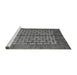 Sideview of Machine Washable Abstract Gray Modern Rug, wshabs4948gry