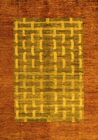 Abstract Yellow Modern Rug, abs4948yw