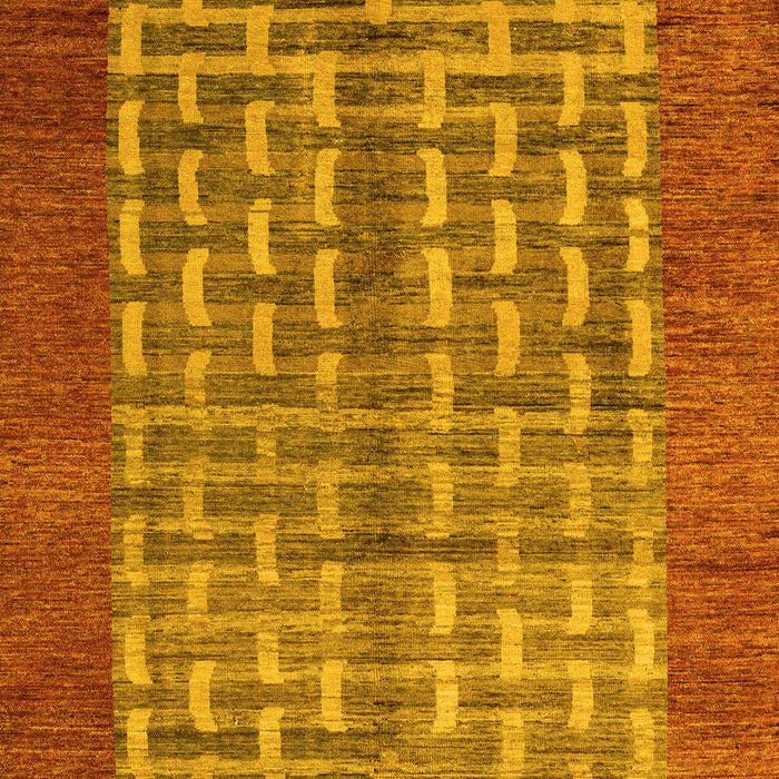 Abstract Yellow Modern Rug, abs4948yw