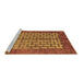 Sideview of Machine Washable Abstract Brown Modern Rug, wshabs4948brn