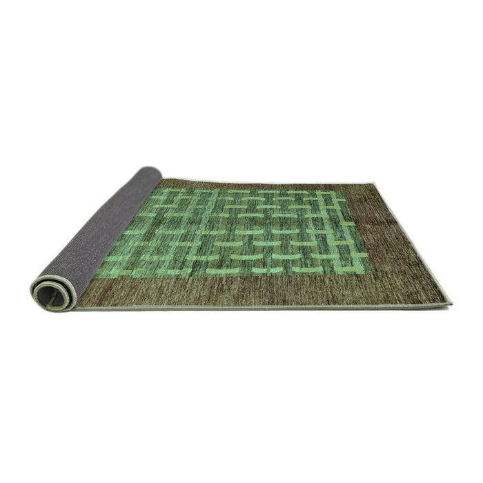 Sideview of Abstract Turquoise Modern Rug, abs4948turq