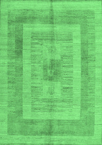 Abstract Emerald Green Modern Rug, abs4949emgrn