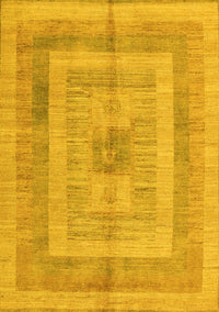 Abstract Yellow Modern Rug, abs4949yw