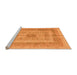 Sideview of Machine Washable Abstract Orange Modern Area Rugs, wshabs4949org