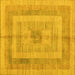 Square Abstract Yellow Modern Rug, abs4949yw