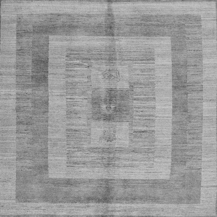 Square Machine Washable Abstract Gray Modern Rug, wshabs4949gry