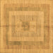 Square Abstract Brown Modern Rug, abs4949brn