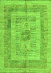 Abstract Green Modern Rug, abs4949grn