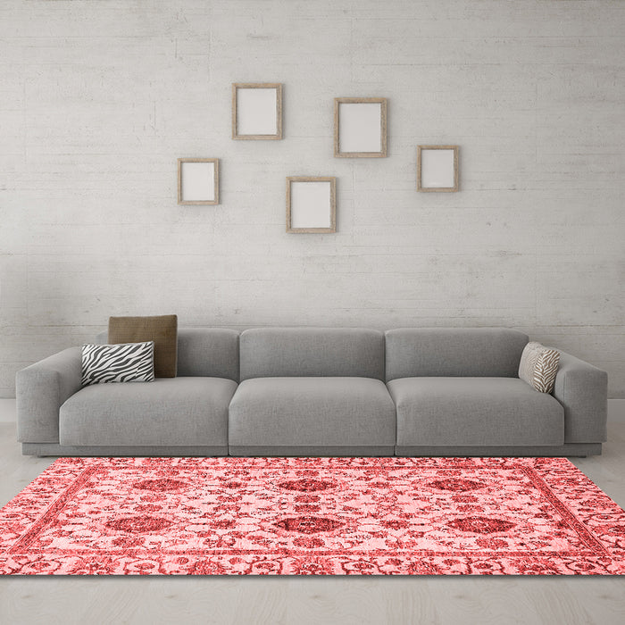 Modern Red Washable Rugs