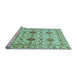 Sideview of Machine Washable Abstract Light Blue Modern Rug, wshabs494lblu