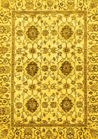 Abstract Yellow Modern Rug, abs494yw