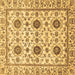 Square Abstract Brown Modern Rug, abs494brn