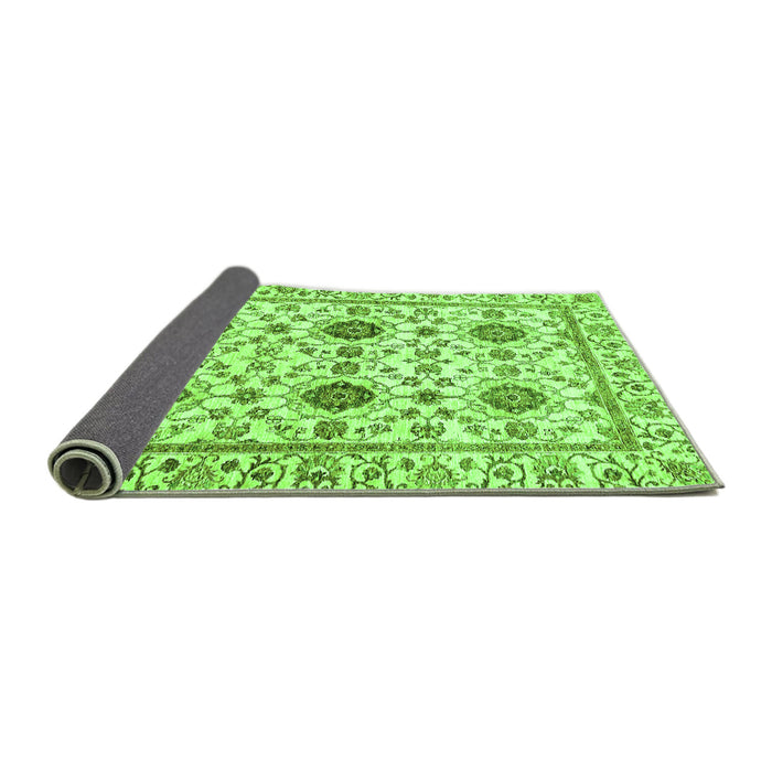 Sideview of Abstract Green Modern Rug, abs494grn