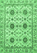 Machine Washable Abstract Emerald Green Modern Area Rugs, wshabs494emgrn