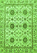 Machine Washable Abstract Green Modern Area Rugs, wshabs494grn