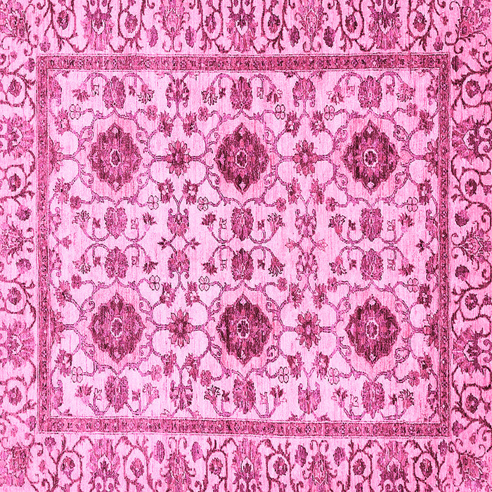 Square Machine Washable Abstract Pink Modern Rug, wshabs494pnk