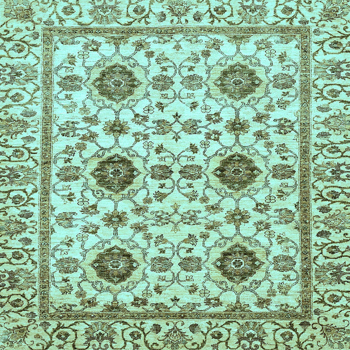 Square Abstract Light Blue Modern Rug, abs494lblu