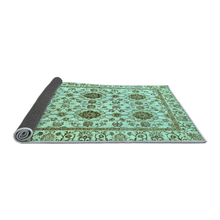 Sideview of Abstract Light Blue Modern Rug, abs494lblu