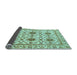 Sideview of Abstract Light Blue Modern Rug, abs494lblu