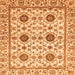 Square Abstract Orange Modern Rug, abs494org