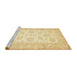 Sideview of Machine Washable Abstract Sun Yellow Rug, wshabs495