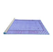 Sideview of Machine Washable Abstract Blue Modern Rug, wshabs4950blu