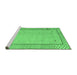 Sideview of Machine Washable Abstract Emerald Green Modern Area Rugs, wshabs4950emgrn