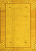 Machine Washable Abstract Yellow Modern Rug, wshabs4950yw