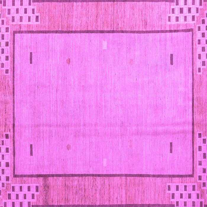Square Machine Washable Abstract Purple Modern Area Rugs, wshabs4950pur