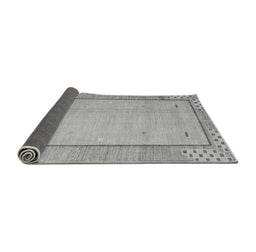Sideview of Abstract Gray Modern Rug, abs4950gry