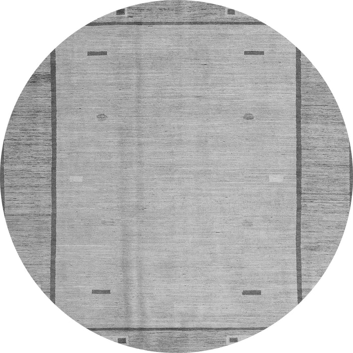 Round Abstract Gray Modern Rug, abs4950gry