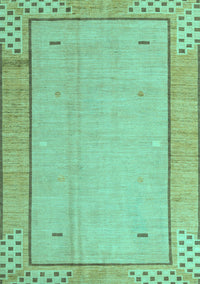 Abstract Turquoise Modern Rug, abs4950turq