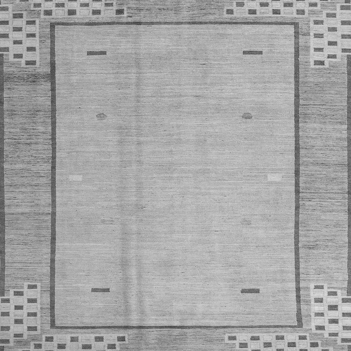 Square Machine Washable Abstract Gray Modern Rug, wshabs4950gry